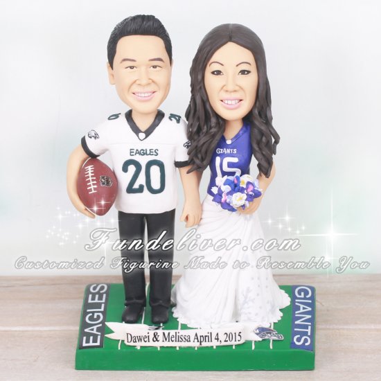 NY Giants and Philadelphia Eagles Cake Topper - Click Image to Close