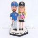 White Sox and Chicago Cubs Theme Wedding Cake Toppers
