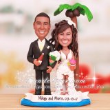 Palm Tree Sand and Starfish Cake Toppers