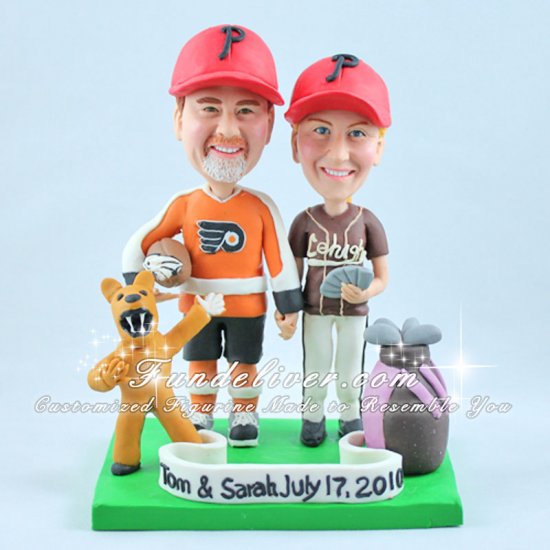 Philadelphia Flyers Wedding Cake Topper, Philadelphia Flyers Wedding Gift - Click Image to Close