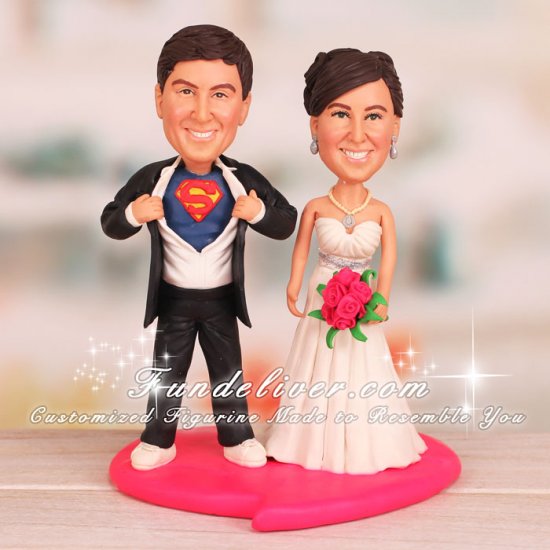 Movie Character Superman Wedding Cake Toppers - Click Image to Close