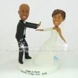 Pushing Bride Off of Cake Wedding Cake Toppers, Push Off Cake Toppers