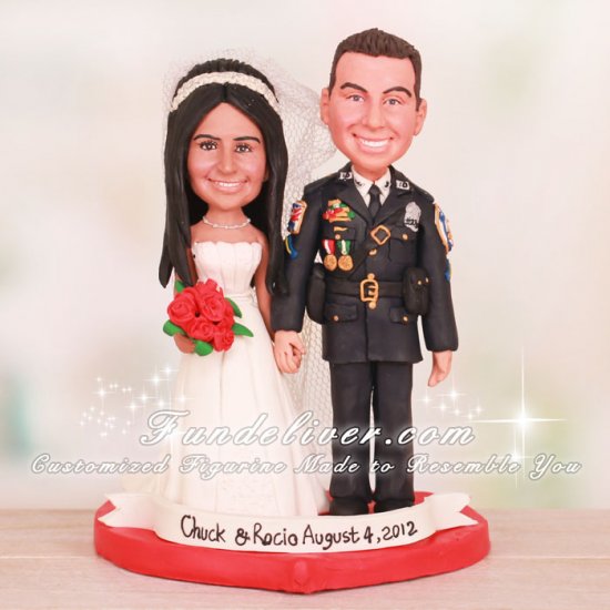 District of Columbia Metropolitan Police Wedding Cake Toppers - Click Image to Close