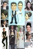 Princess Leia and Hans solo Cake Topper, Custom Star Wars Theme Wedding Cake Topper