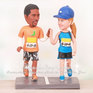 High Five Running Wedding Cake Toppers