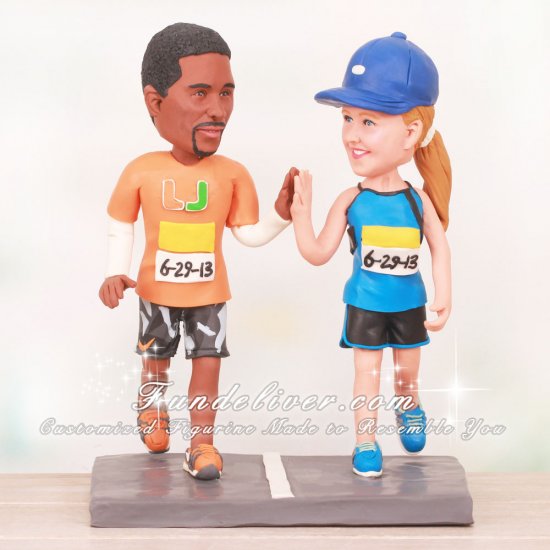 High Five Running Wedding Cake Toppers - Click Image to Close