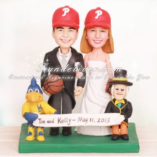 YouDee and Demon Deacon Wedding Cake Toppers