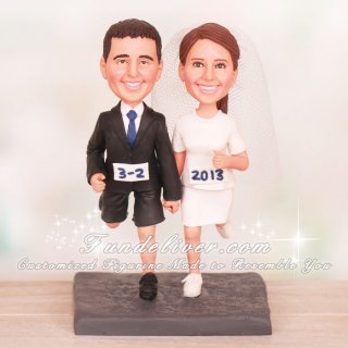 Jogger Wedding Cake Toppers