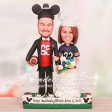 University of Georgia and Auburn University Wedding Cake Toppers