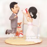 Hitter and Setter Volleyball Wedding Cake Toppers