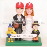 YouDee and Demon Deacon Wedding Cake Toppers