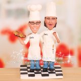 Pastry Chef and Chef Wedding Cake Toppers