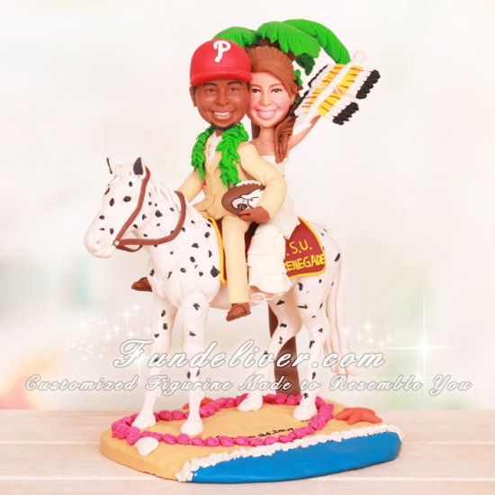 Riding Horse Wedding Cake Toppers - Click Image to Close