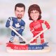 Toronto Maple Leafs Hockey Wedding Cake Toppers