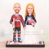 Colorado Avalanche and Tampa Bay Lightning Hockey Cake Toppers