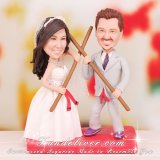 Kung Fu Theme Wedding Cake Toppers