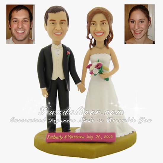 Classical Bride and Groom Wedding Cake Toppers - Click Image to Close