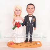 Groom in Air Force Mess Dress Wedding Cake Toppers
