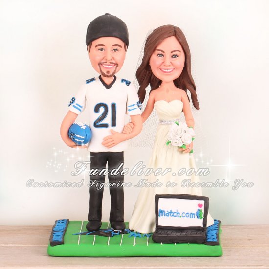 Love through Online Dating Web Site Cake Toppers - Click Image to Close