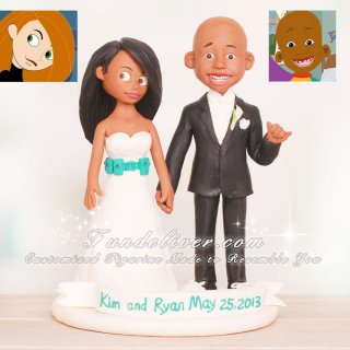 Little Bill and Kimpossible Wedding Cake Toppers