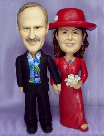 25th Anniversary Wedding Cake Topppers and Figurines - Click Image to Close