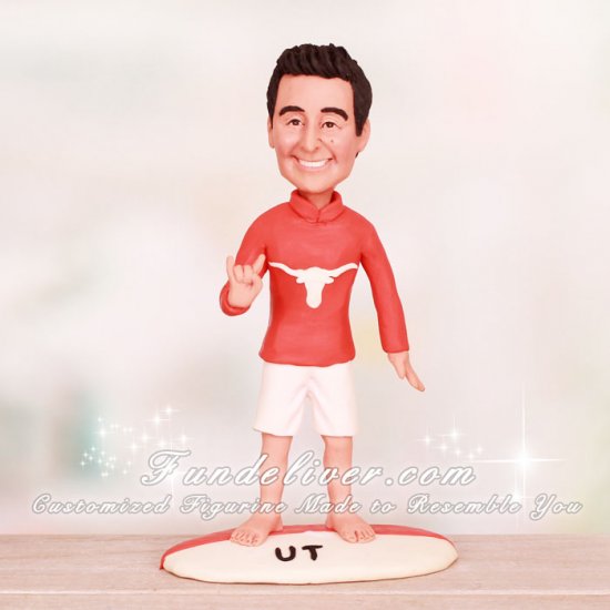 UT Longhorn Surfer Theme 40th Birthday Party Cake Toppers - Click Image to Close
