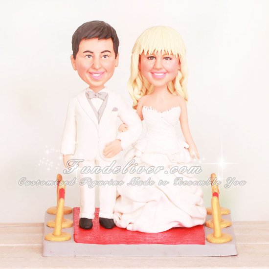 Walking Down the Red Carpet Oscar Theme Wedding Cake Toppers - Click Image to Close