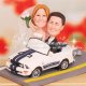 Ford Mustang Shelby GT500 Wedding Cake Toppers