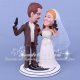 Sport Gun Shooters Wedding Cake Topper with Round Target Base