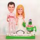Bride Holding the Phantatic's Hand Phillies Cake Toppers