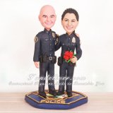Long Beach Police Officers Wedding Cake Toppers