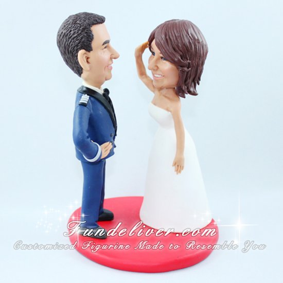 Air Force Wedding Cake Topper with Air Force Mess Dress Uniform - Click Image to Close