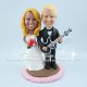 Groom Playing Guitar Cake Topper, Mini Guitar Cake Toppers