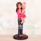 Mom Holding Baby Cake Toppers