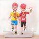 Bride and Groom Wearing Race Medals Cake Toppers Bride and Groom Wearing Race Medals Cake Toppers