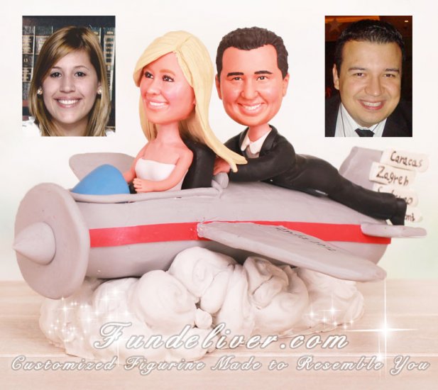 Airplane Travel Wedding Cake Toppers - Click Image to Close