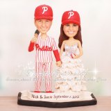 Philadelphia Phillies Baseball Wedding Cake Toppers