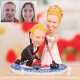 Curling Couple Curlers Wedding Cake Toppers
