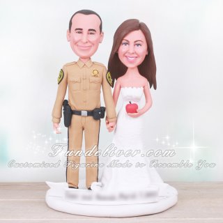 Police and Teacher Cake Toppers
