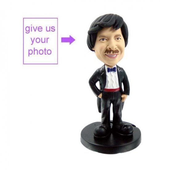 Personalized Gift - Gentleman Figurine in Tuxedo - Click Image to Close