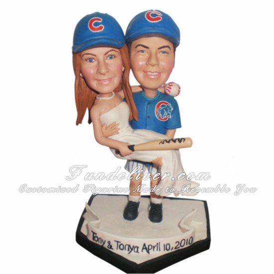 Cubs Cake Toppers, Chicago Cubs Wedding Cake Toppers - Click Image to Close
