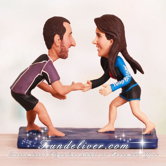 Brazilian Jiu-Jitsu Ground Fighting Grappling Cake Toppers - Click Image to Close