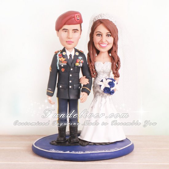Army Groom Wedding Cake Toppers - Click Image to Close