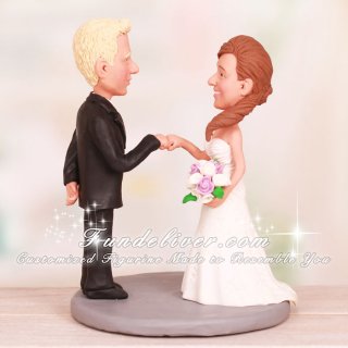 Fist Bump Wedding Cake Toppers