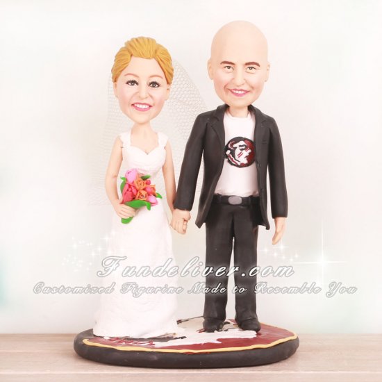 Florida State Seminoles Football Wedding Cake Toppers - Click Image to Close