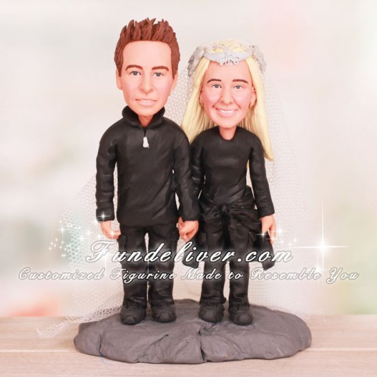 Mountain Climbers Wedding Cake Toppers - Click Image to Close