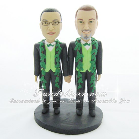 Same Sex Wedding Cake Toppers, Two Grooms Cake Toppers, Homosexual Cake Toppers - Click Image to Close