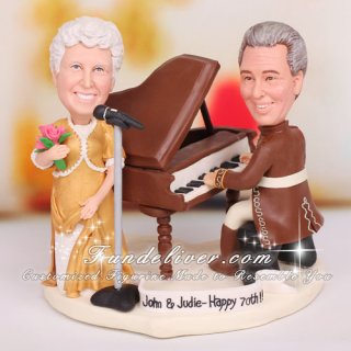 Grand Piano Wedding Cake Toppers