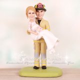Fire Fighter Wedding Cake Toppers
