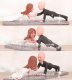 Bride and Groom Doing the Plank Wedding Cake Toppers Bride and Groom Doing the Plank Wedding Cake Toppers